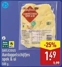 ALDI Daylicious Aardappelschijfjes Spek & Ui aanbieding