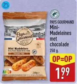 ALDI Pays Gourmand Mini Madeleines met Chocolade aanbieding