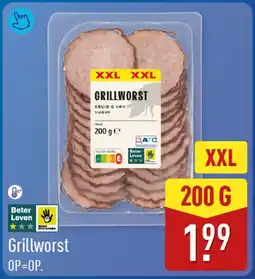 ALDI Grillworst XXL aanbieding