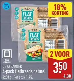 ALDI De Afbakker Flatbreads Naturel aanbieding