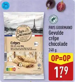 ALDI Pays Gourmand Gevulde Crêpe Chocolade aanbieding