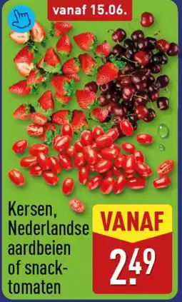 ALDI Kersen, Nederlandse aardbeien of snack tomaten aanbieding