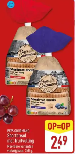 ALDI Pays Gourmand Shortbread met Fruitvulling aanbieding