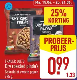 ALDI Trader Joe's Dry Roasted Pinda's aanbieding