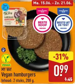 ALDI My Vay Vegan Hamburgers aanbieding