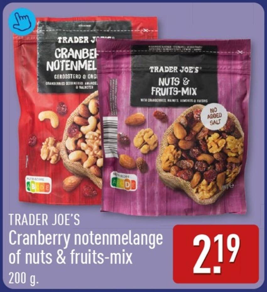 Tradee Joe's Cranberry notenmelange of nuts & fruits mix 200 g