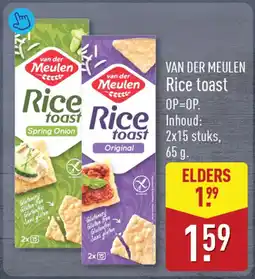 ALDI Van Der Meulen Rice toast aanbieding