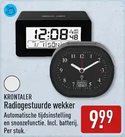 ALDI Krontaler Radiogestuurde Wekker aanbieding