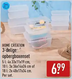 ALDI Home Creation 3-delige Opbergboxenset aanbieding