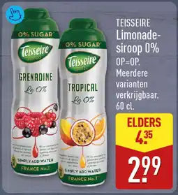 ALDI Teisseire Limonade Siroop 0% aanbieding