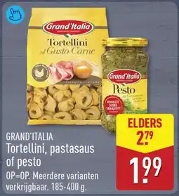 ALDI Grand'Italia Tortellini, Pastasaus of Pesto aanbieding