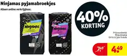 Kruidvat Ninjamas pyjamabroekjes aanbieding