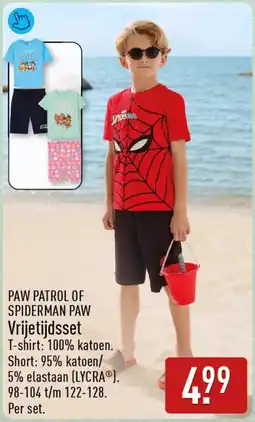 ALDI Paw Patrol of Spiderman Paw Vrijetijdsset aanbieding