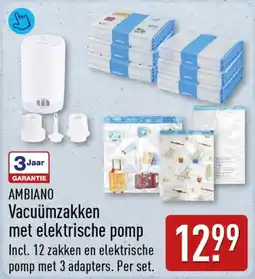 ALDI Ambiano vacuümzakken met elektrische pomp aanbieding