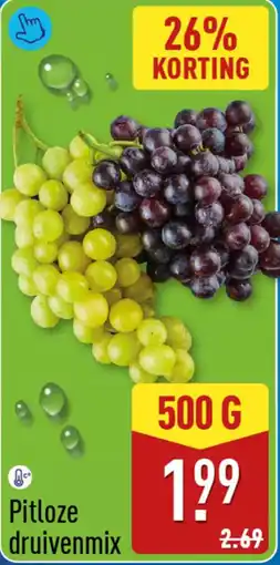 ALDI Pitloze Druivenmix aanbieding