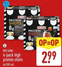 ALDI Milsani High Protein Shots aanbieding