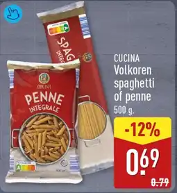 ALDI Cucina Volkoren Spaghetti of Penne aanbieding