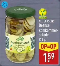 ALDI All Seasons Deense Komkommersalade aanbieding