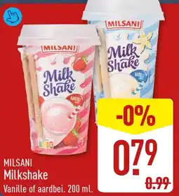 ALDI Milsani Milkshake aanbieding