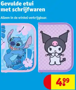 Kruidvat Gevulde etui met schrijfwaren aanbieding