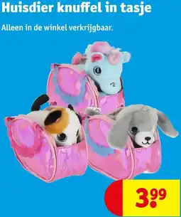 Kruidvat Huisdier knuffel in tasje aanbieding