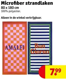 Kruidvat Microfiber strandlaken aanbieding