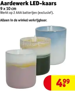 Kruidvat Aardewerk LED-kaars aanbieding