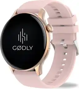 Bol.com GØDLY Amoled Smartwatch - Sporthorloge - Horloge Dames & Heren - Bluetooth - GPS - Roze aanbieding