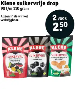 Kruidvat Klene suikervrije drop aanbieding