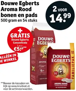 Kruidvat Douwe Egberts Aroma Rood bonen en pads aanbieding