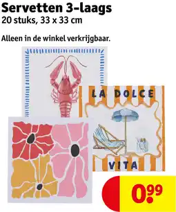 Kruidvat Servetten 3-laags aanbieding
