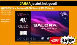 Kruidvat QLED55UV-Salora QLED Smart TV 55 inch aanbieding