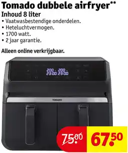 Kruidvat Tomado dubbele airfryer aanbieding