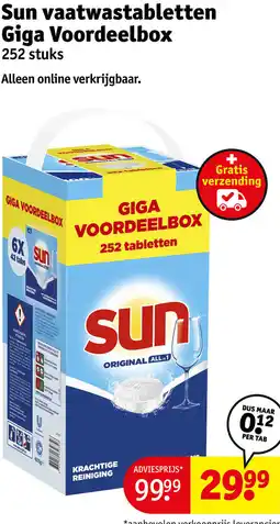 Kruidvat Sun vaatwastabletten Giga Voordeelbox aanbieding