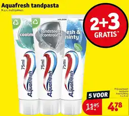 Kruidvat Aquafresh tandpasta aanbieding