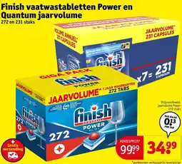 Kruidvat Finish vaatwastabletten Power en Quantum jaarvolume aanbieding