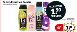 Kruidvat Fa deodorant en douche aanbieding
