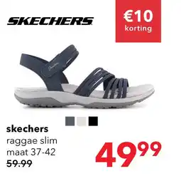 Scapino Skechers Reggae Slim Coffee dames sandalen blauw aanbieding