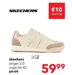 Scapino Skechers Zinger 2.0 – Retro Runwayz dames sneakers beige aanbieding