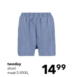 Scapino TwoDay dames short met patroon blauw aanbieding