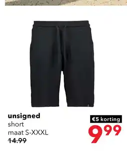 Scapino Unsigned heren sweatshort zwart aanbieding
