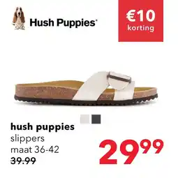Scapino Hush Puppies dames bio slippers champagne goud aanbieding