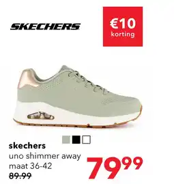 Scapino Skechers Uno-Shimmer Away dames sneakers groen aanbieding