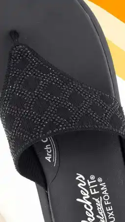 Scapino Skechers Relaxed Fit: Asana Luxe - Keep Dazzling teenslippers zwart aanbieding