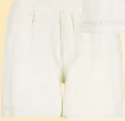 Scapino TwoDay dames short met broderie ecru aanbieding