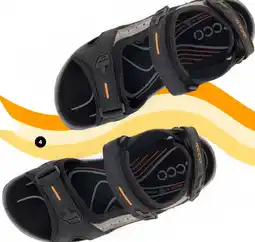 Scapino ECCO Offroad leren heren sandalen zwart aanbieding