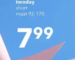 Scapino TwoDay meisjes sweatshort met bloemetjes groen aanbieding