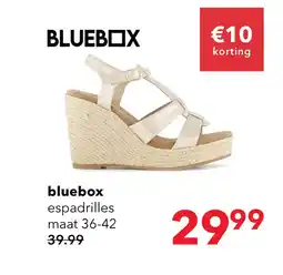 Scapino Blue Box dames espadrilles met jute en sleehak goud aanbieding