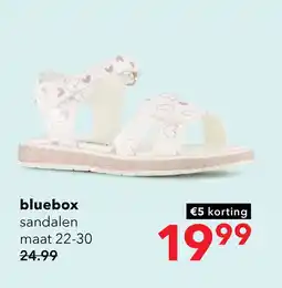 Scapino Blue Box meisjes sandalen met hartjes wit aanbieding
