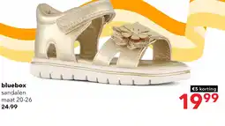 Scapino Blue Box meisjes sandalen met bloemen goud aanbieding